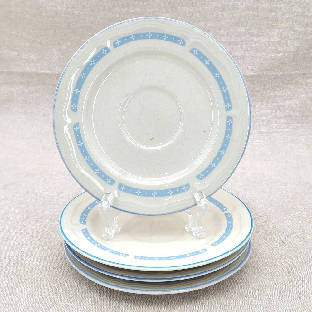 Vintage Tienshaw Stoneware Theodore Country Bear saucer, Set of 4